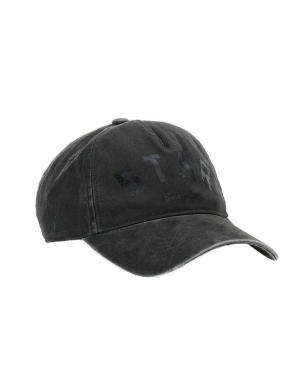 Golden Goose Star Logo Anthracite Washed Cotton Baseball Cap